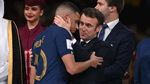 emmanuel macron consoles mbappe